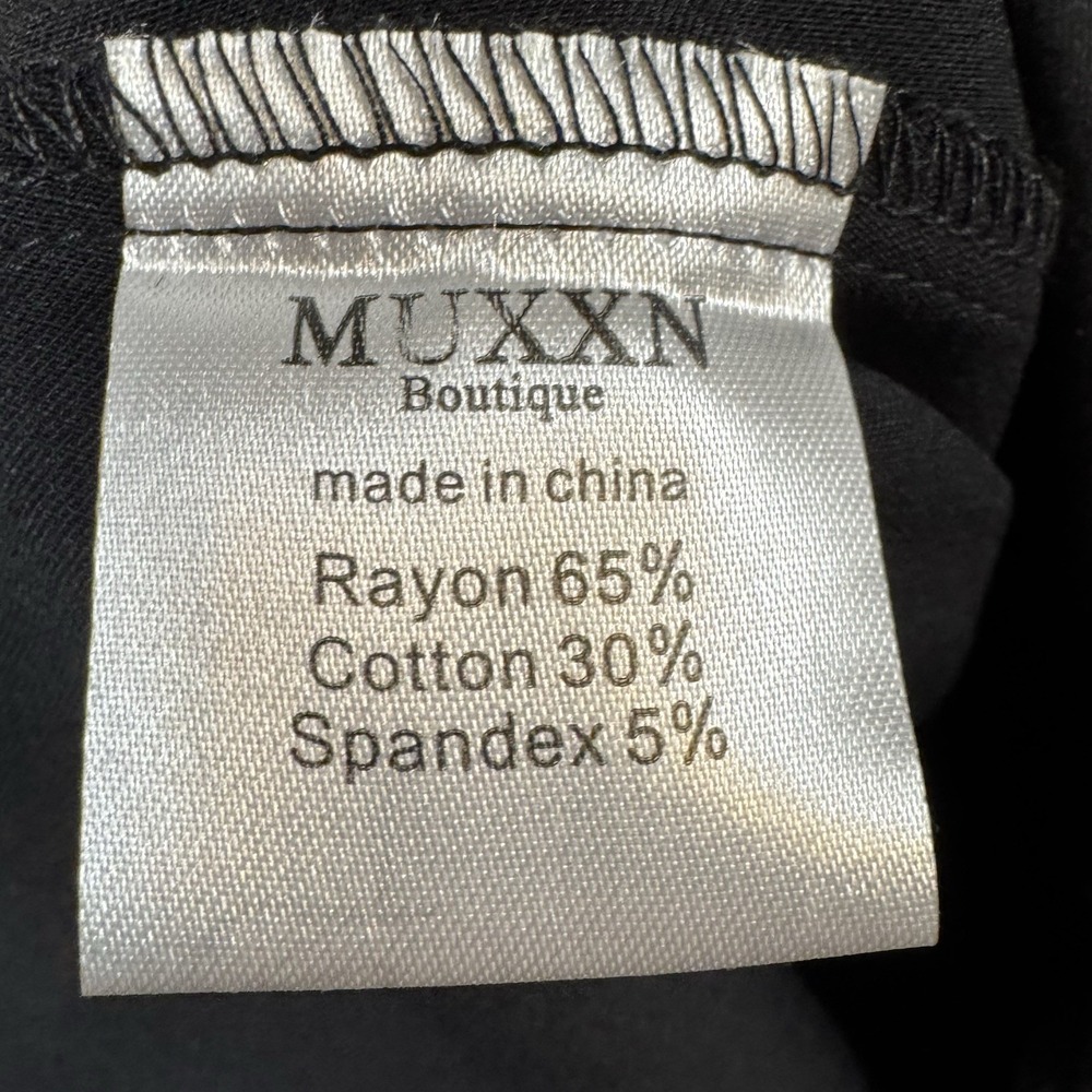 MUXXN Black Ruched Bodycon Midi Dress Sleeveless Women's 3X NWT Cocktail Party - Picture 11 of 12